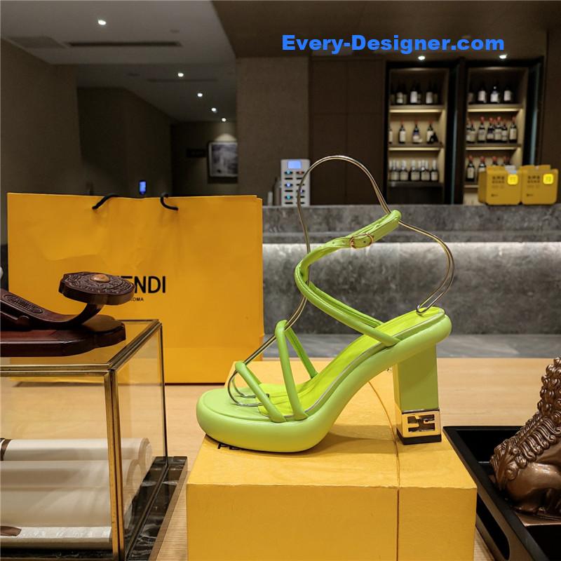 F**di color block haute couture sandals