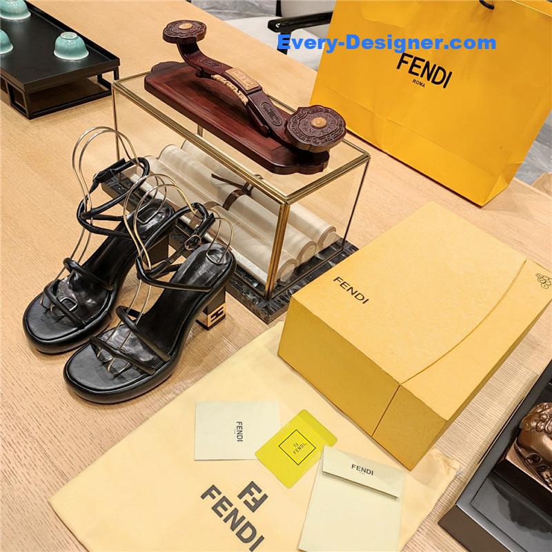 F**di color block haute couture sandals