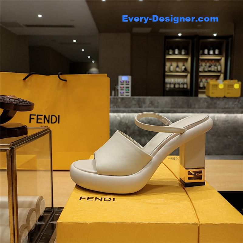 F**di block heel sandals