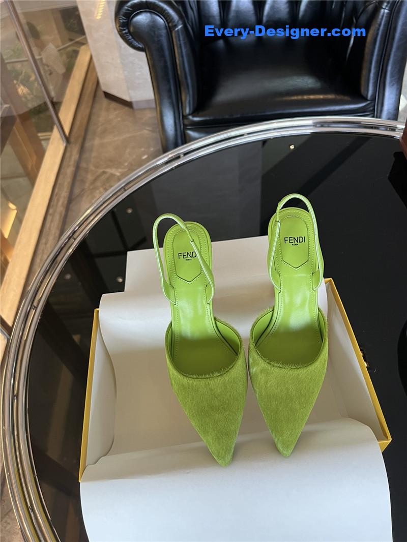 F**di horsehair slingback high heels