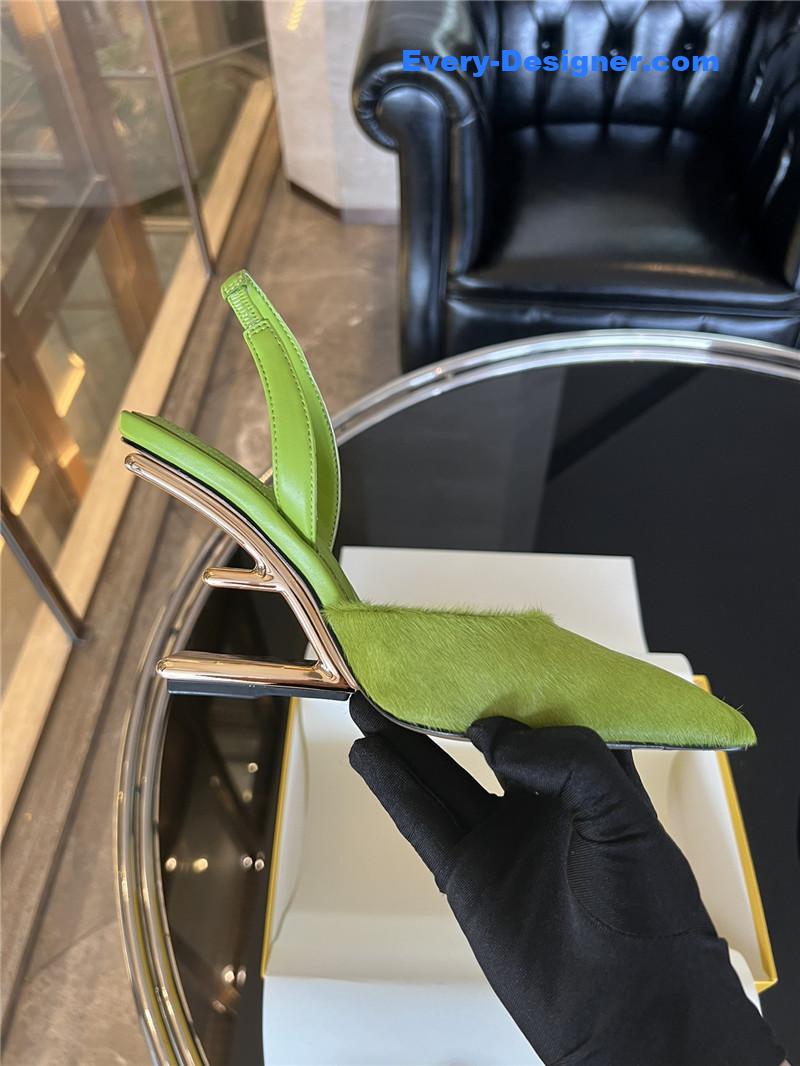 F**di horsehair slingback high heels