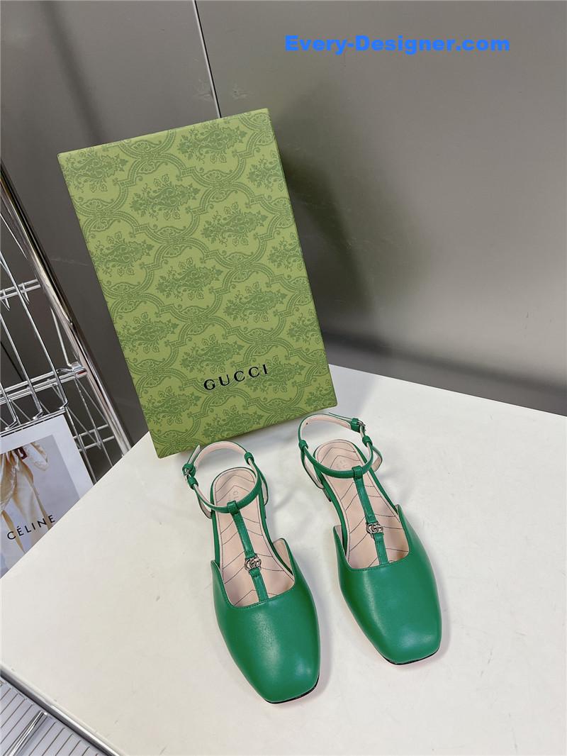 Gvc*1 double g hardware buckle embellished sandals