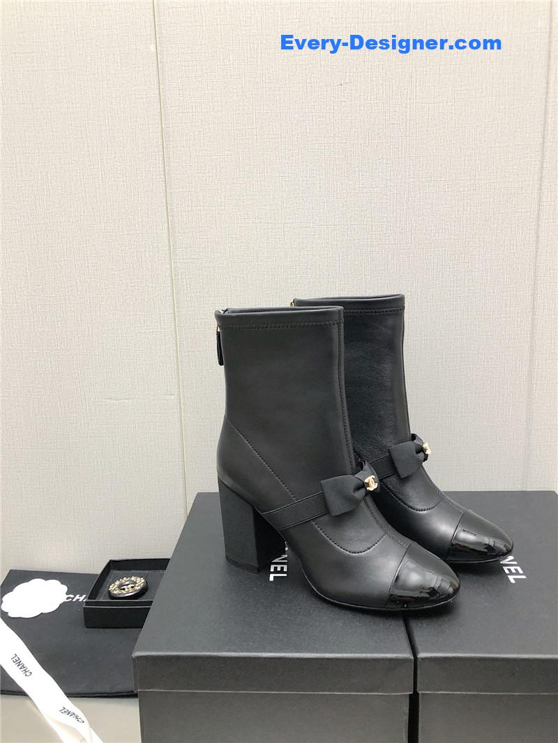 CC explosion bow snow white short boots