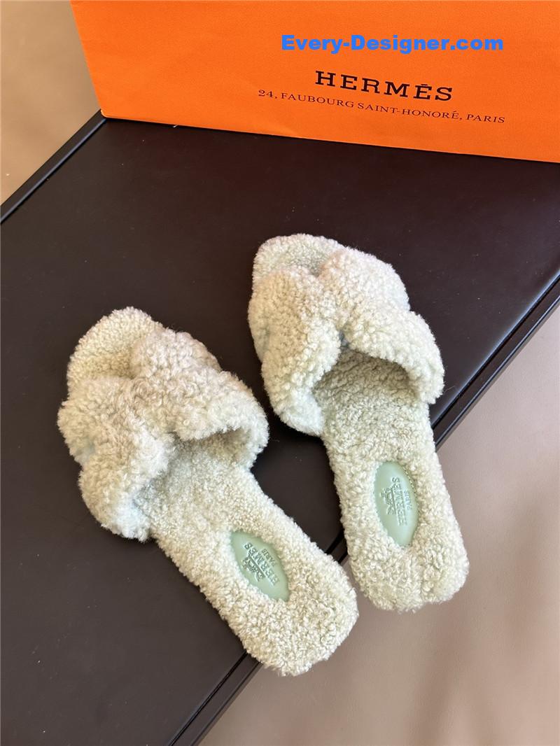 H**me5 fur roll cake hair h slippers