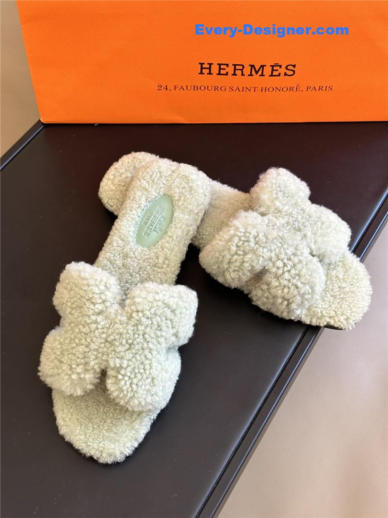 H**me5 fur roll cake hair h slippers