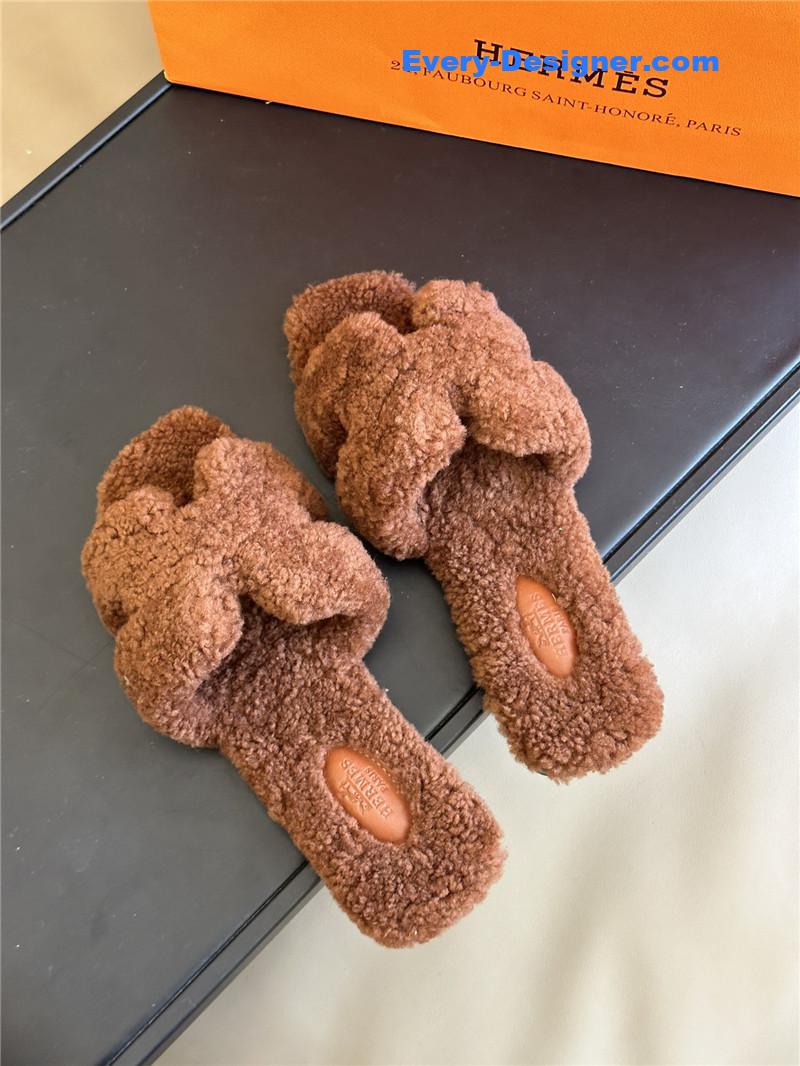 H**me5 fur roll cake hair h slippers