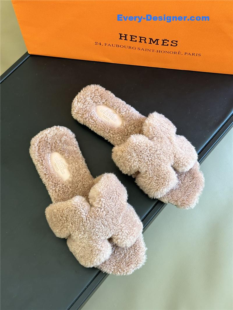 H**me5 fur roll cake hair h slippers