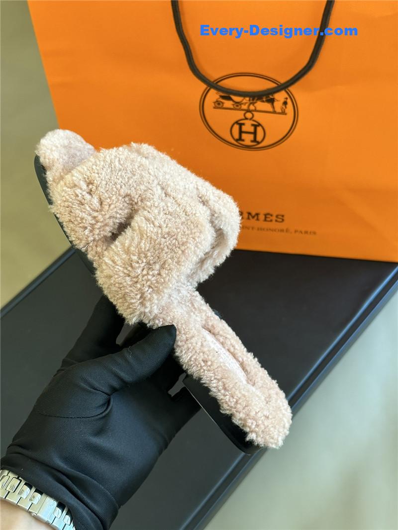 H**me5 fur roll cake hair h slippers