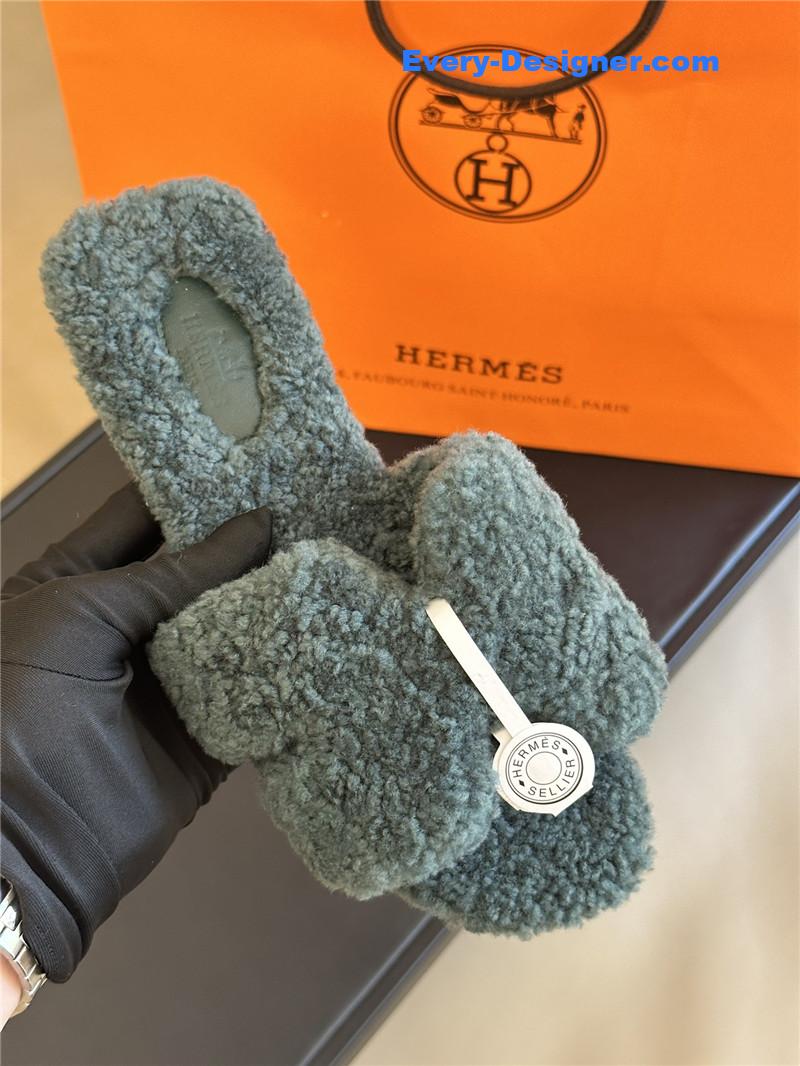 H**me5 fur roll cake hair h slippers