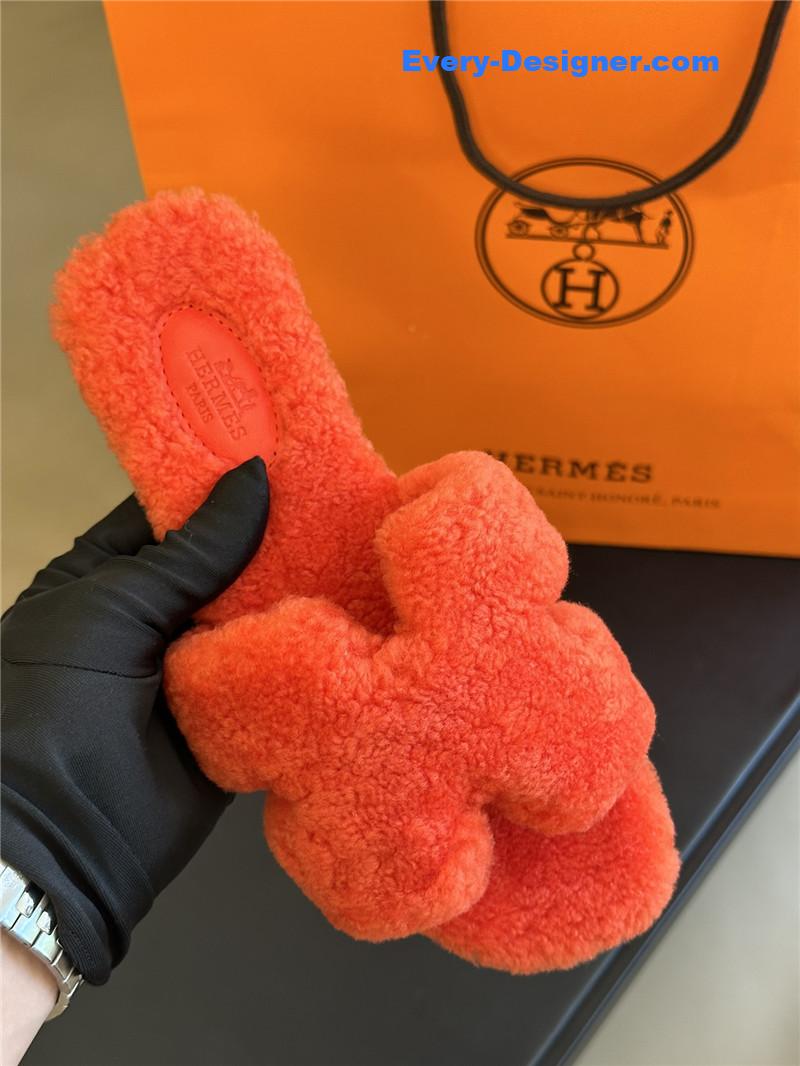 H**me5 fur roll cake hair h slippers