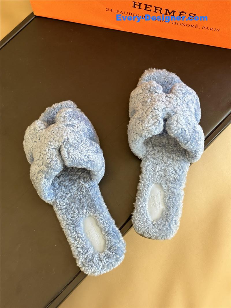 H**me5 fur roll cake hair h slippers