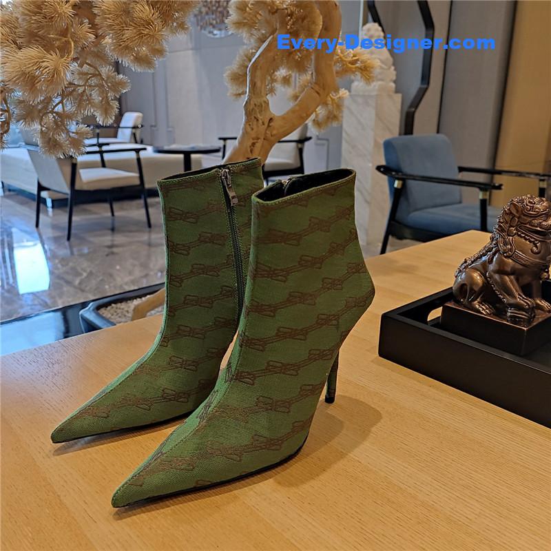 Ba1en*iaga pointed toe stiletto boots