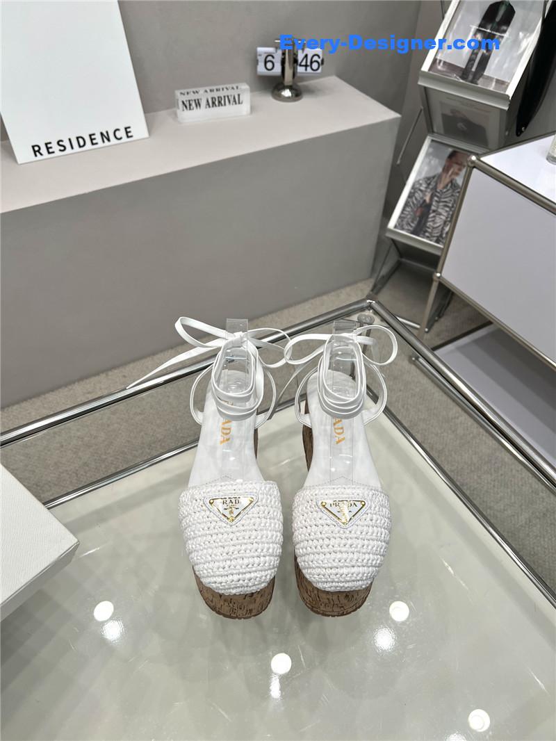 Pra*a woven platform strappy sandals