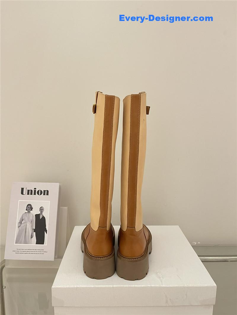 Ce1i*e autumn and winter new thick-soled tall knight boots