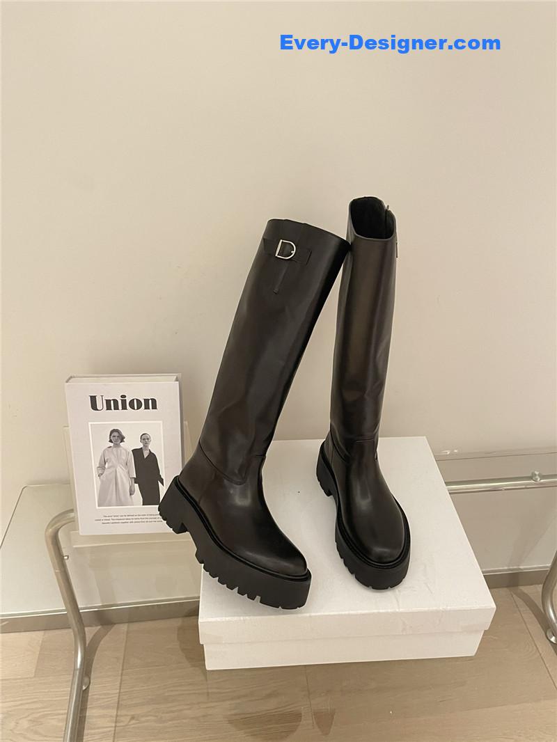 Ce1i*e autumn and winter new thick-soled tall knight boots