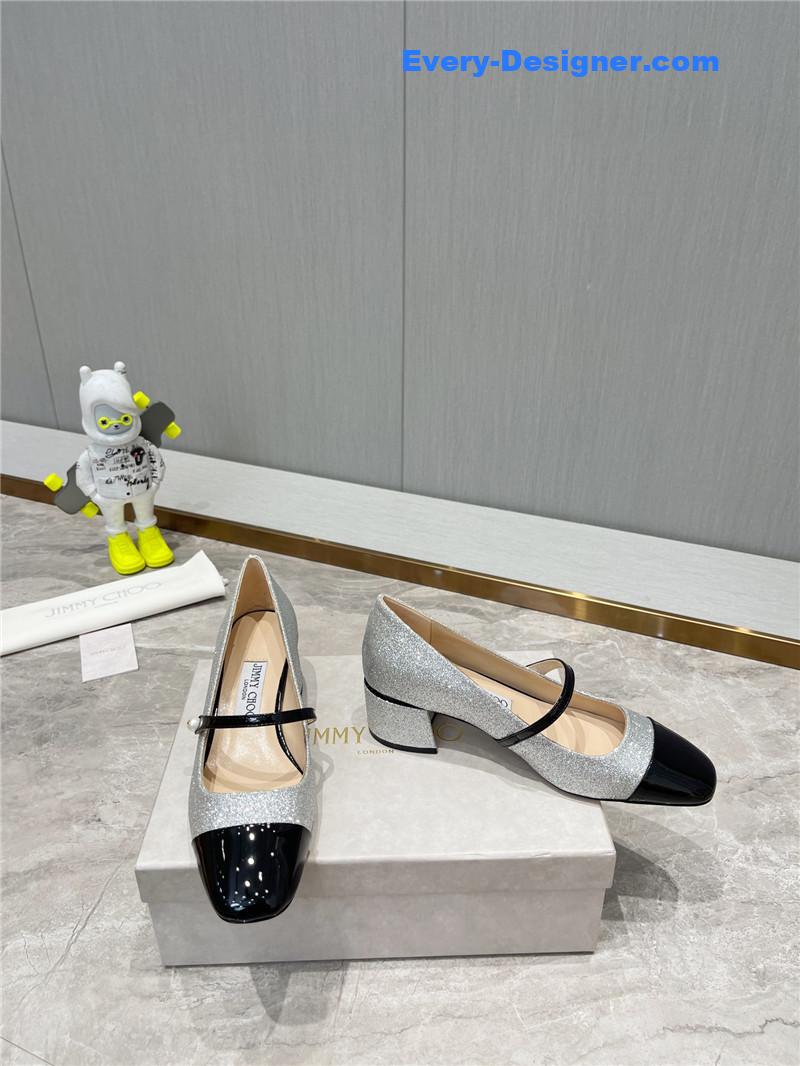 J1m*y Ch00 classic square toe ballerinas