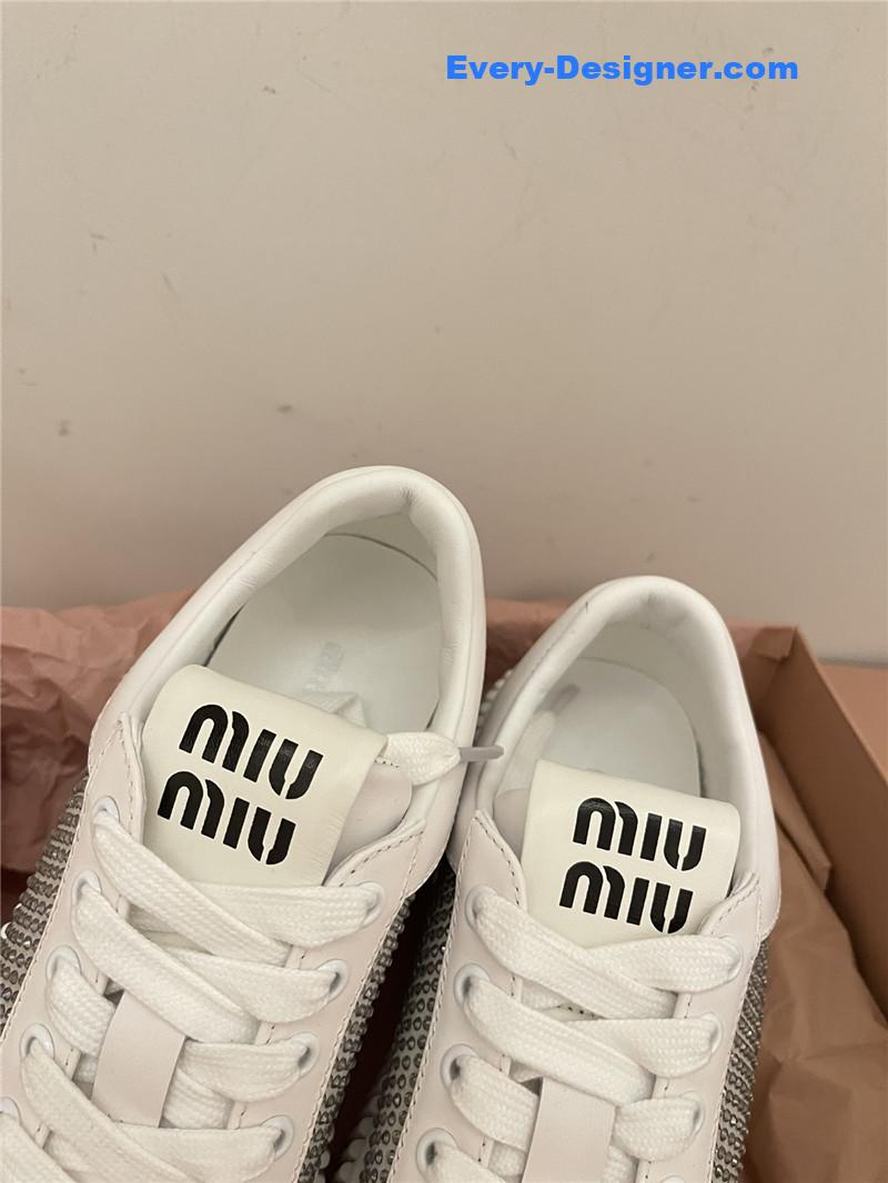 m1um1u D1am0nd biscuit white shoes