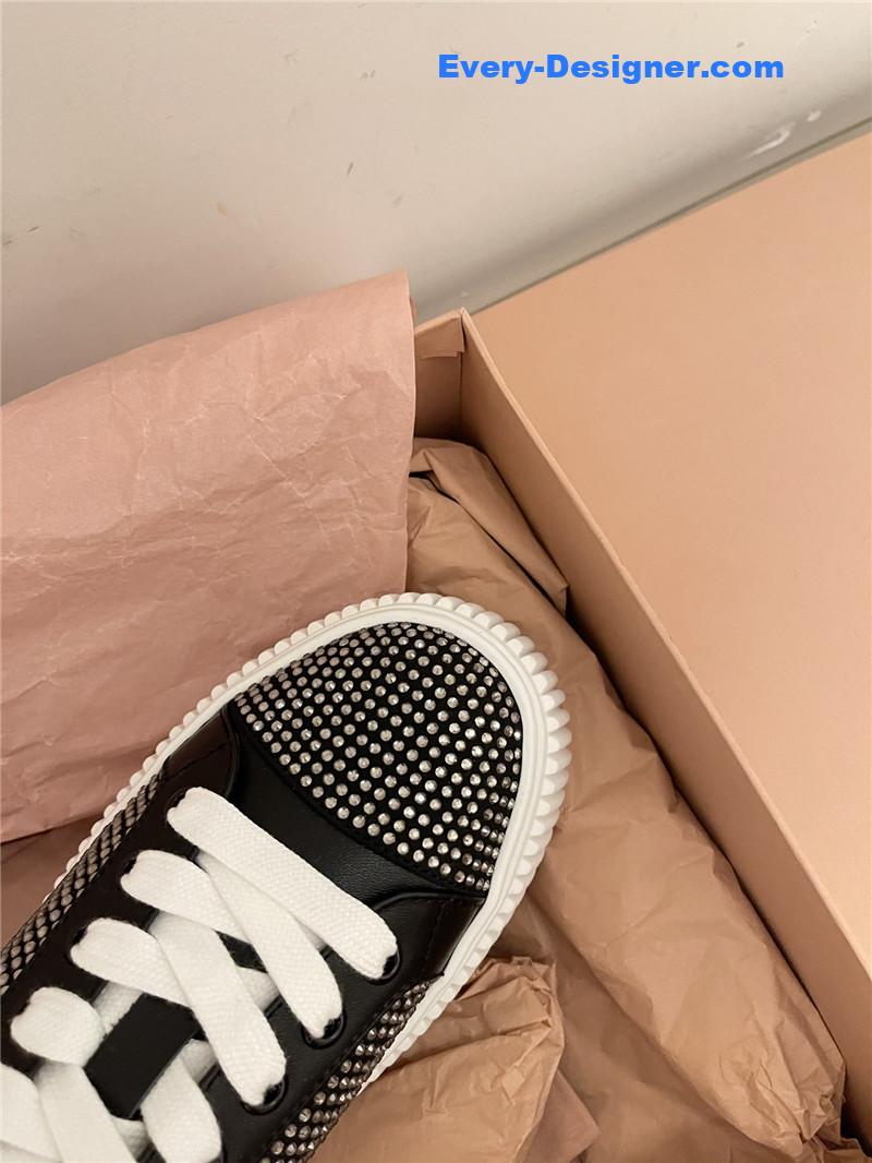 m1um1u D1am0nd biscuit white shoes