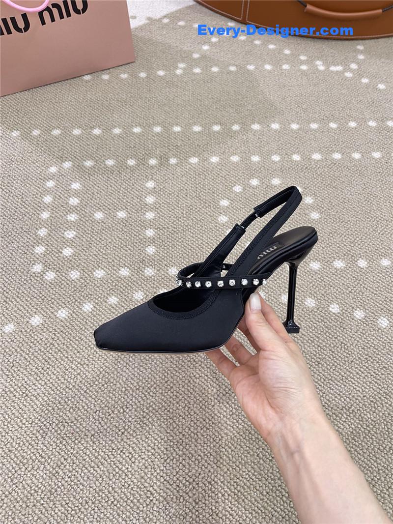 M1um1u new open heel ballet high heels