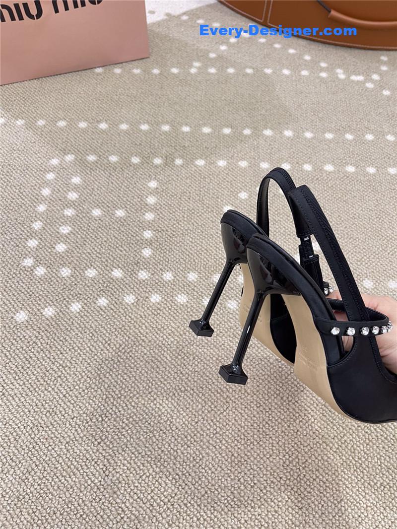 M1um1u new open heel ballet high heels