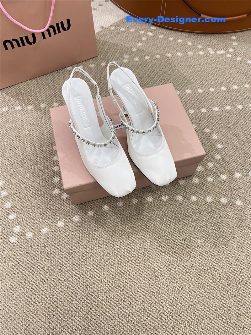 M1um1u new open heel ballet high heels