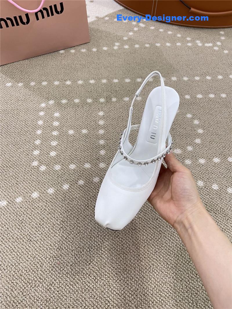 M1um1u new open heel ballet high heels