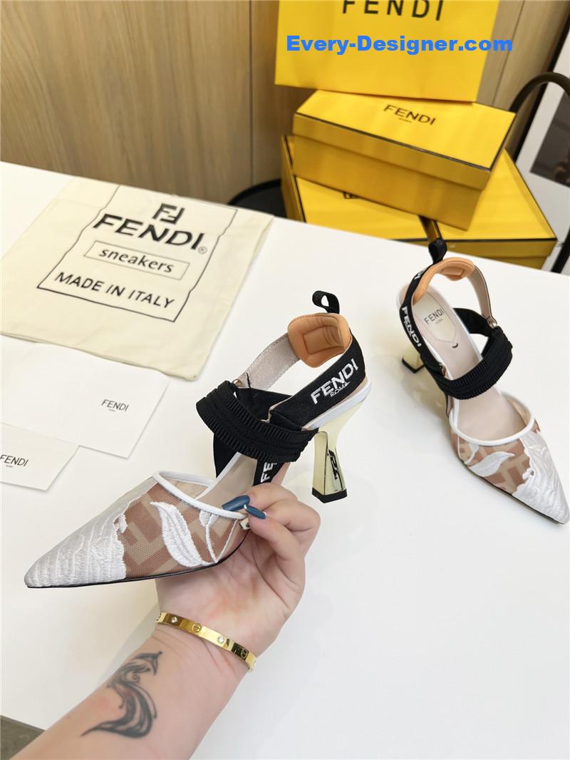 F**di slingback hummingbird pumps