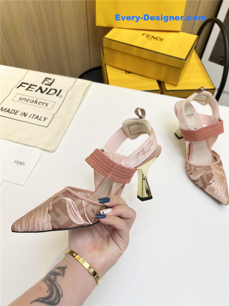 F**di slingback hummingbird pumps