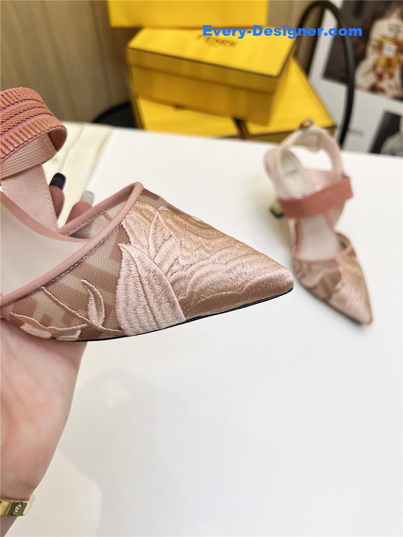 F**di slingback hummingbird pumps