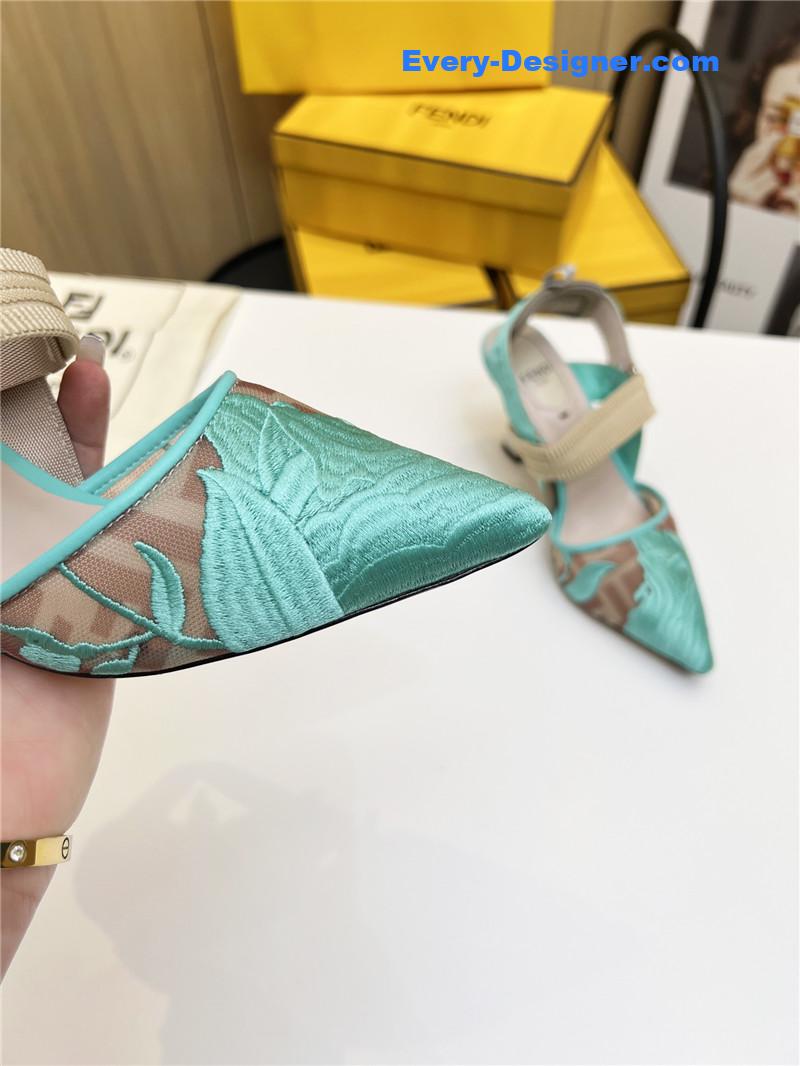 F**di slingback hummingbird pumps