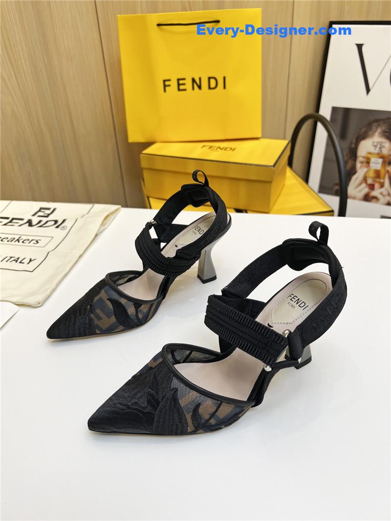 F**di slingback hummingbird pumps