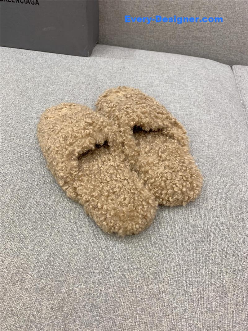 Ba1en*iaga classic fur flat slippers