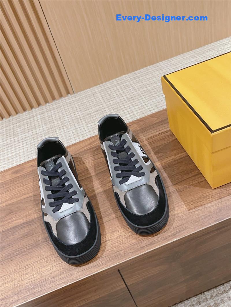 F**di color block lace up sneakers