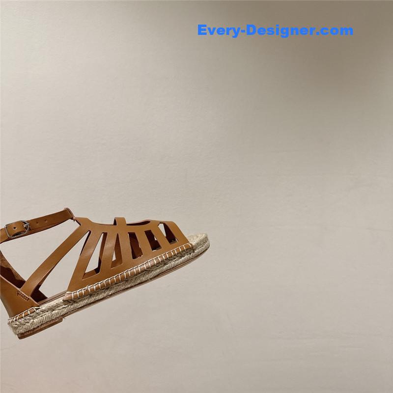 H**me5 cutout pig nose espadrille sandals