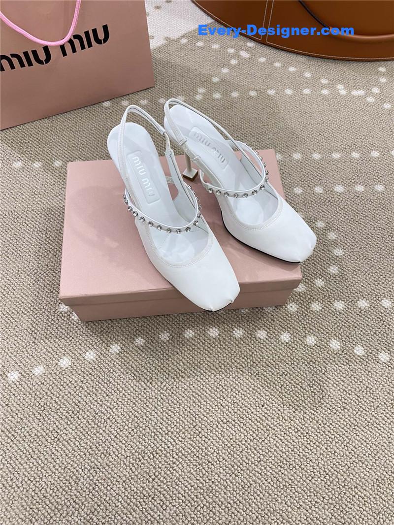 M1um1u new open heel ballet high heels