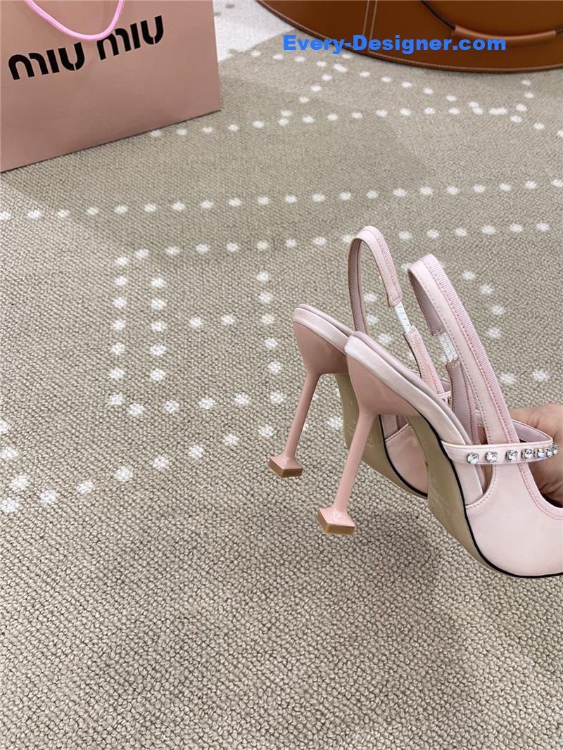 M1um1u new open heel ballet high heels