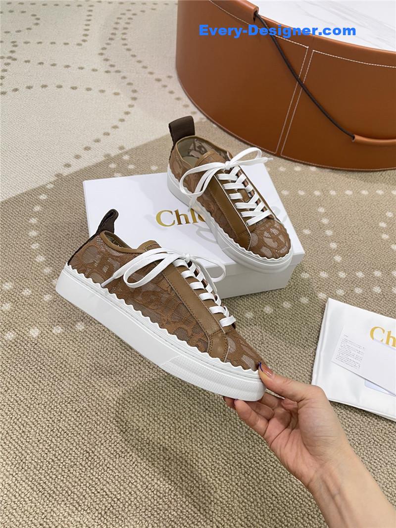 Chloe Classic Petal Sole Summer Lace Loafers