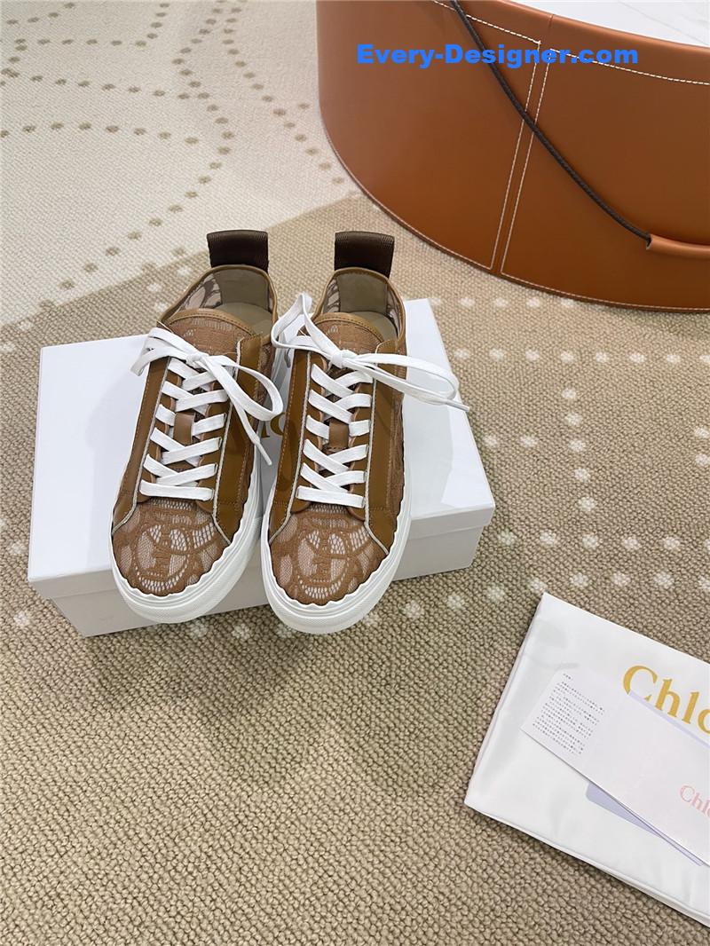 Chloe Classic Petal Sole Summer Lace Loafers