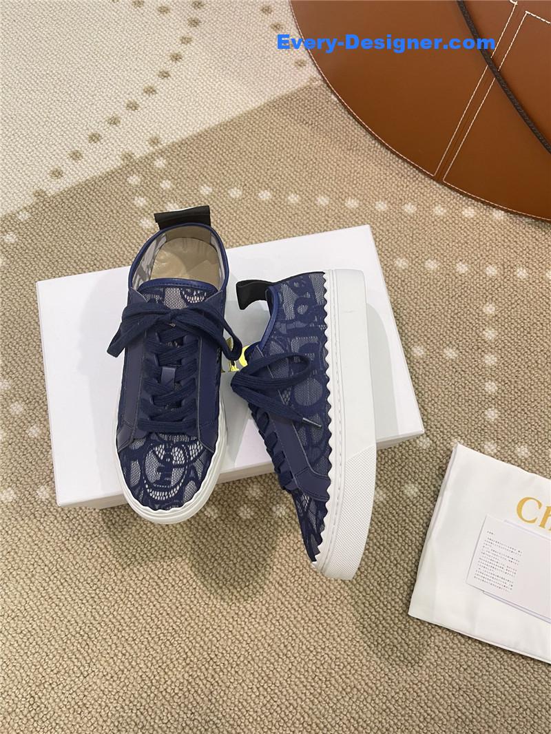 Chloe Classic Petal Sole Summer Lace Loafers