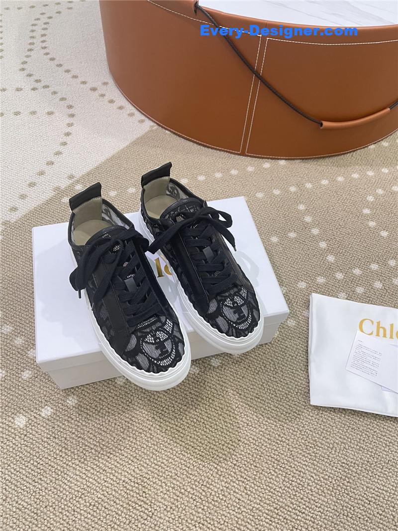 Chloe Classic Petal Sole Summer Lace Loafers