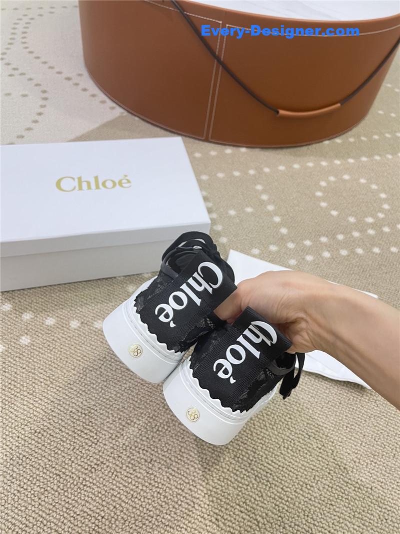 Chloe Classic Petal Sole Summer Lace Loafers