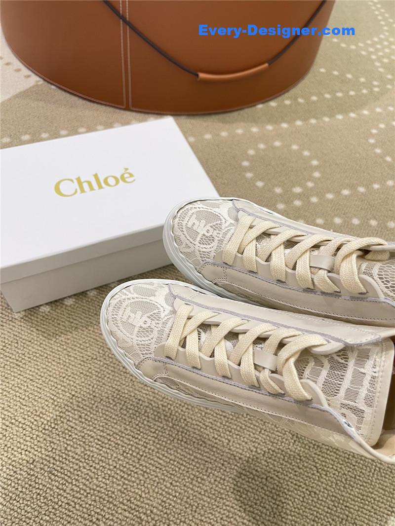 Chloe Classic Petal Sole Summer Lace Loafers