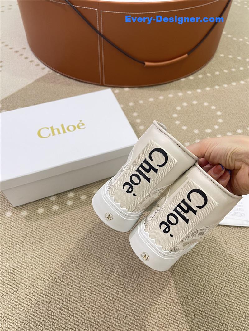 Chloe Classic Petal Sole Summer Lace Loafers