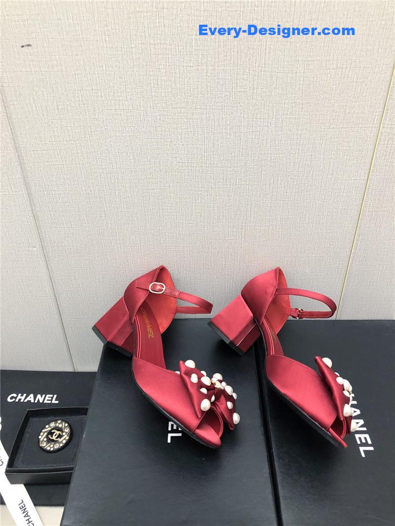 CC new small fragrant pearl buckle Mary Jane shoes
