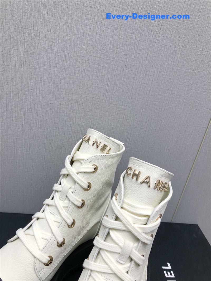 CC C buckle platform Martin ankle boots