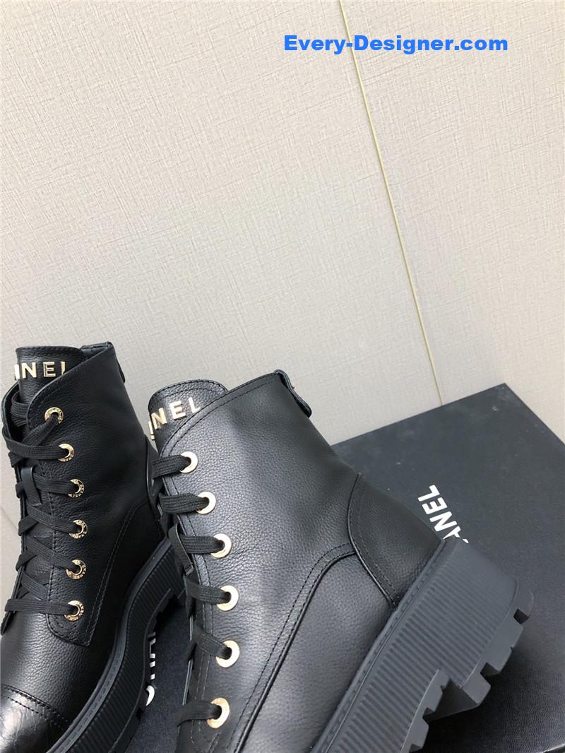 CC C buckle platform Martin ankle boots