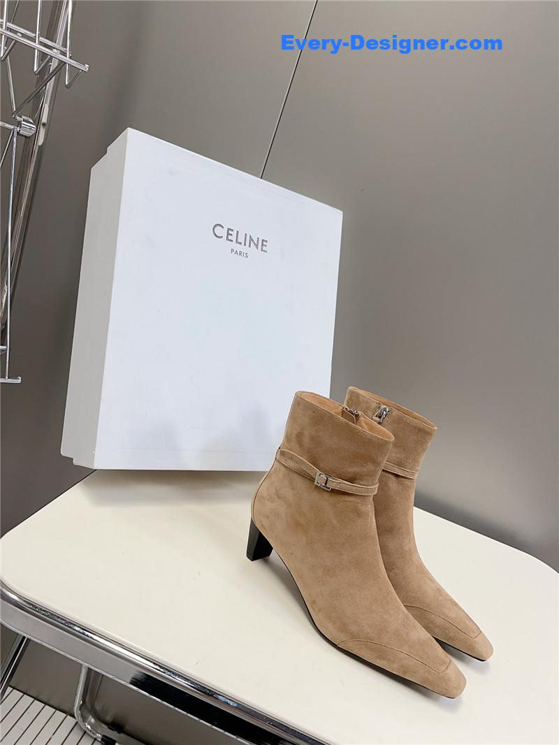 Ce1i*e british pointed toe early autumn ankle boots