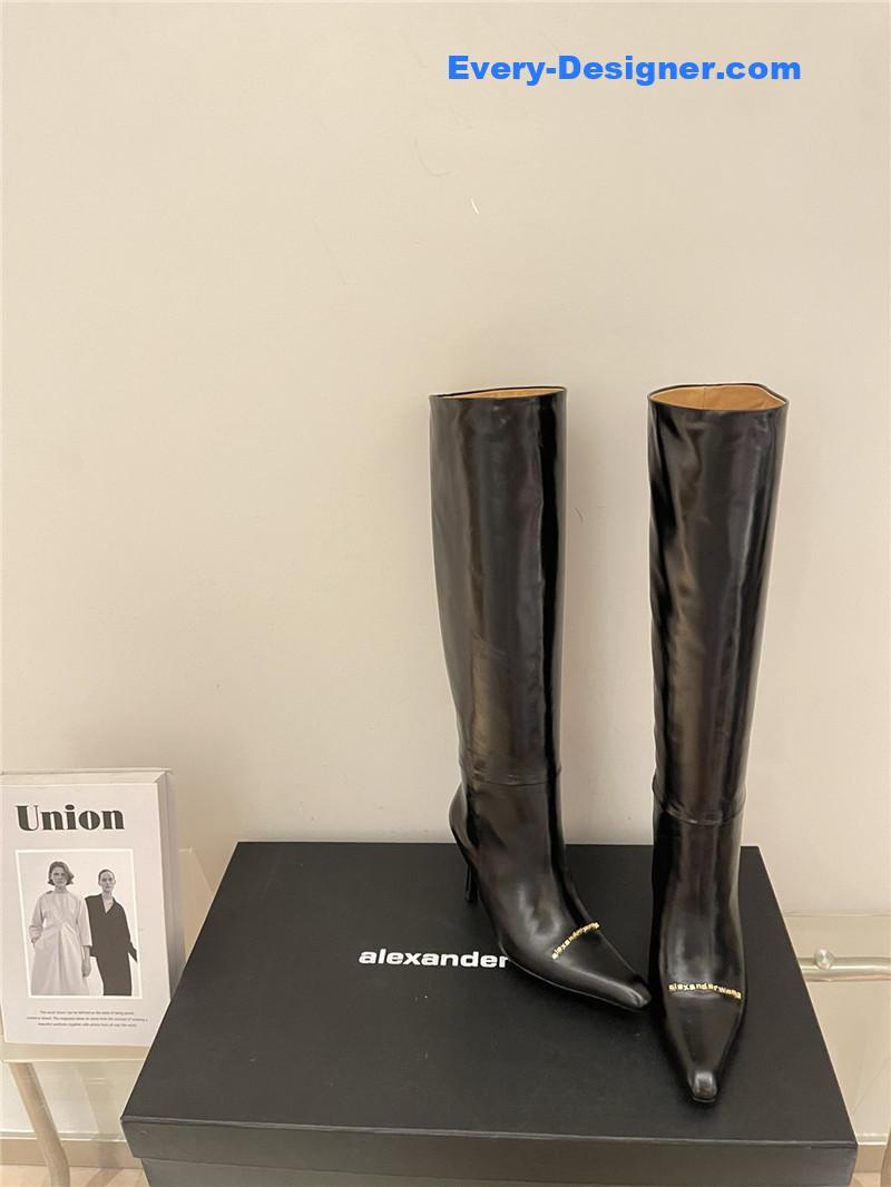 A1exa*der wang new autumn and winter pleated high boots