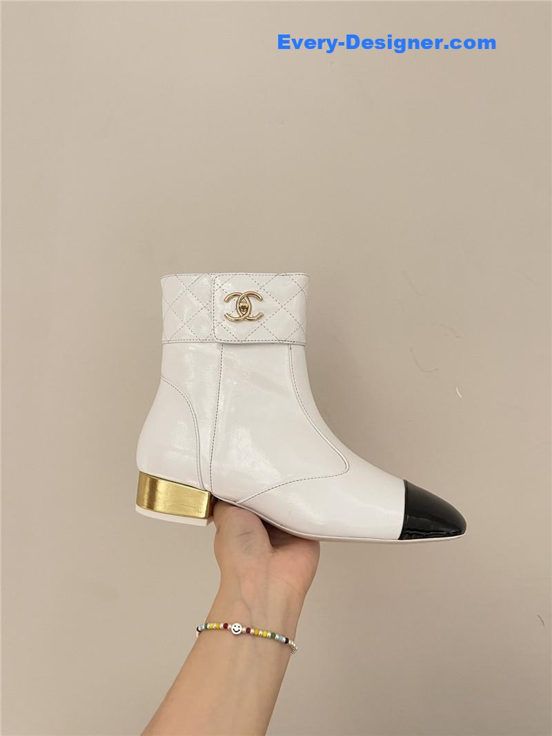 CC new round toe flat ankle boots