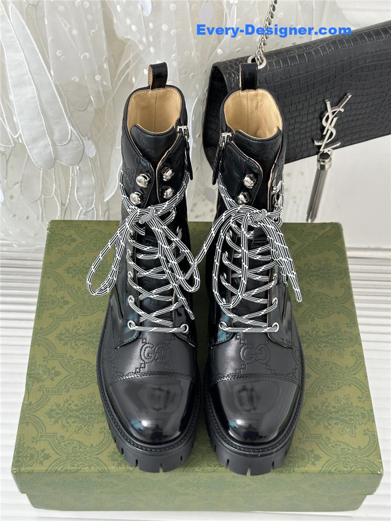 Gvc*1 classic hot style cowhide embossed ankle boots